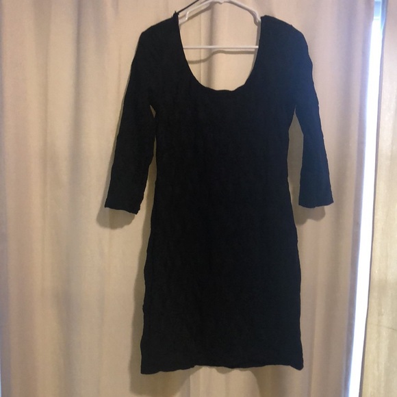 🔹4 for $30 Black H&M 3/4 sleeve Dress, size Medium - Picture 2 of 4